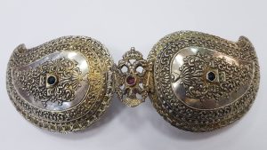 Рядка сребърна позлатена възрожденска пафта