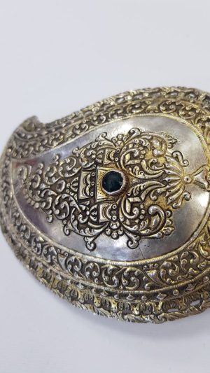 Рядка сребърна позлатена възрожденска пафта