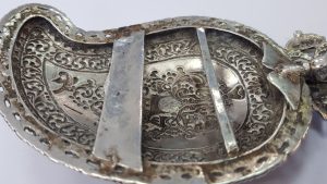 Рядка сребърна позлатена възрожденска пафта