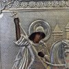 Много рядка руска царска икона със Св. Георги Победоносец , сребро 84 проба