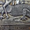 Много рядка руска царска икона със Св. Георги Победоносец , сребро 84 проба
