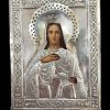 Рядка руска царска икона със Св. Варвара, сребро 84 проба , 1875 г.